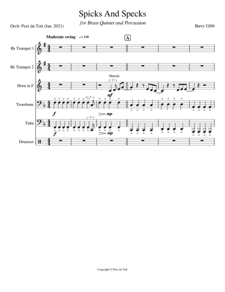 Spicks And Specks (arr. Peet du Toit)