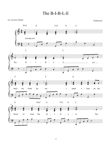 The B-I-B-L-E (arr. Leonora Hardy)
