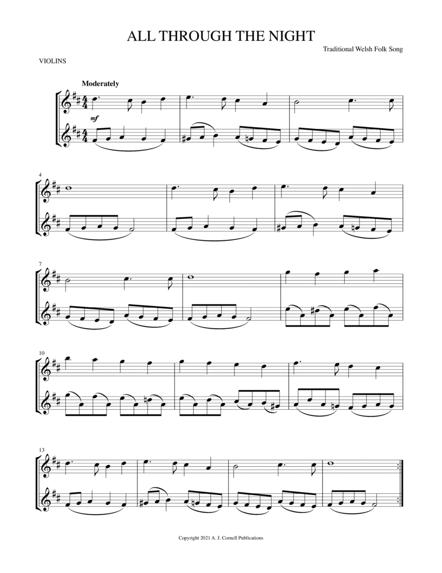 All Through the Night (arr. Mark Phillips)