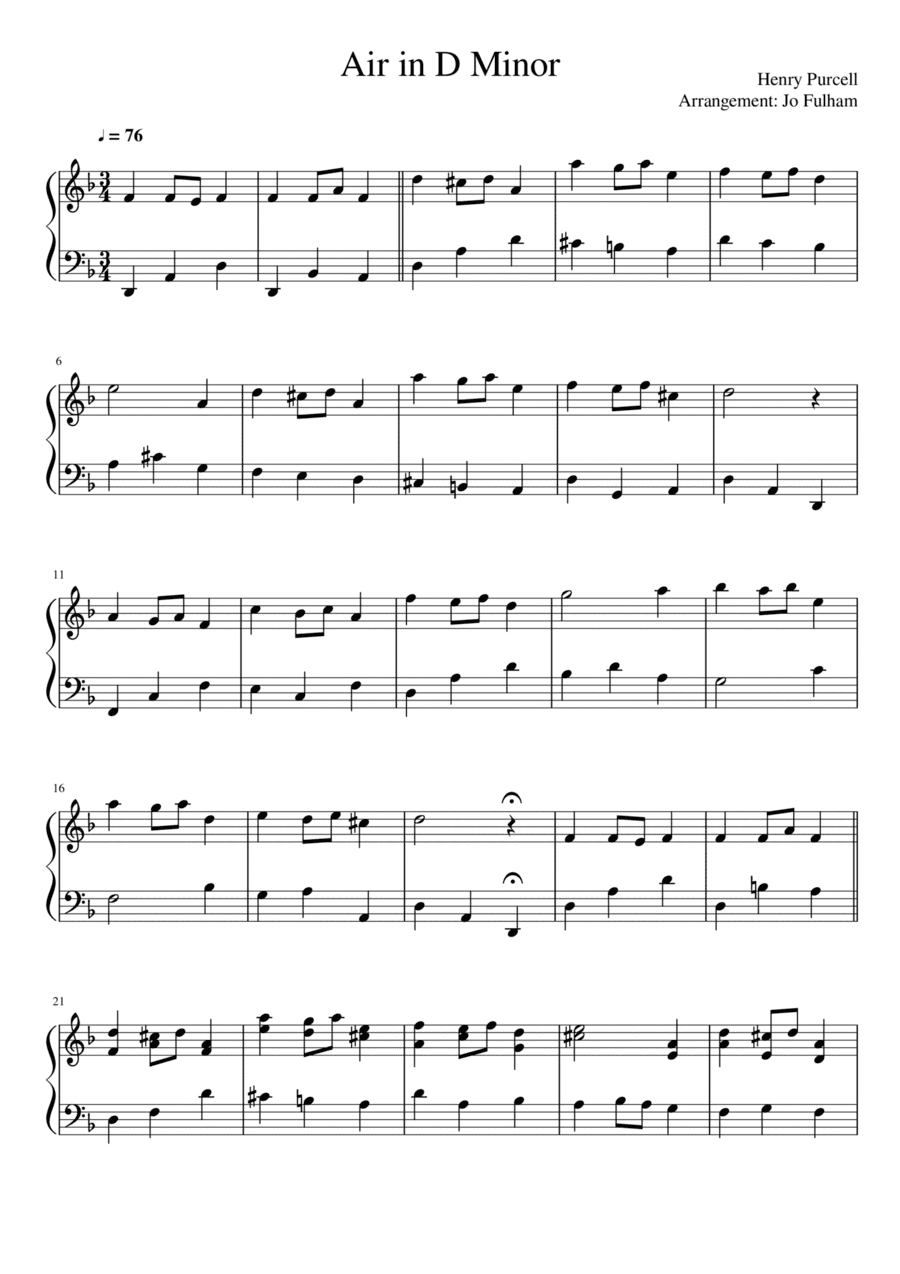Air in D Minor (arr. Jo Fulham)
