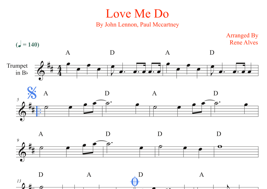 Love Me Do (arr. Rene Alves)