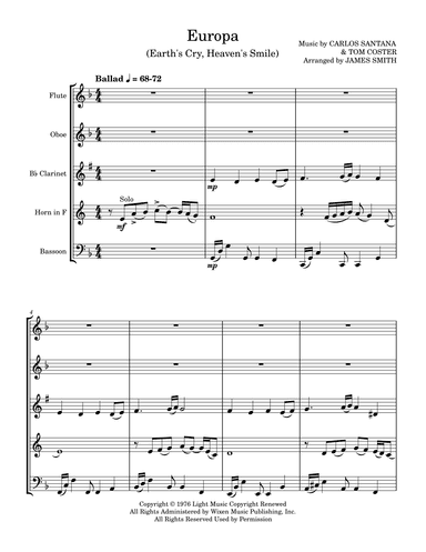 Europa (arr. James Smith)