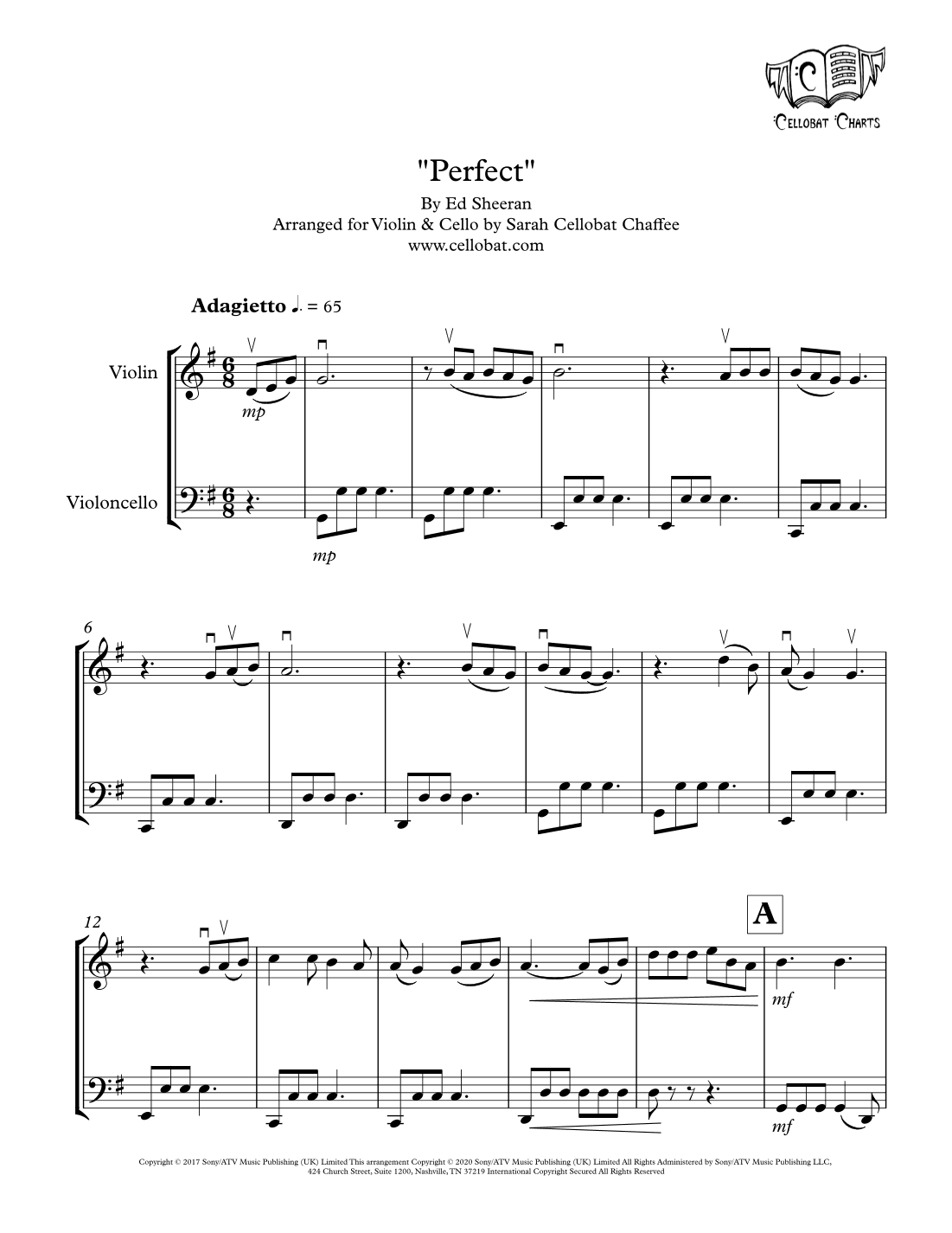 Perfect (arr. Sarah Cellobat Chaffee)