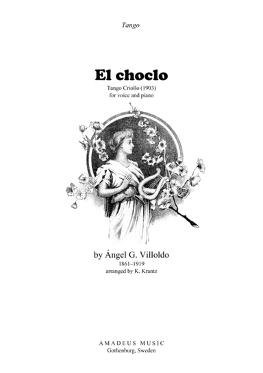 El choclo for voice and piano with guitar chords (arr. K. Krantz)