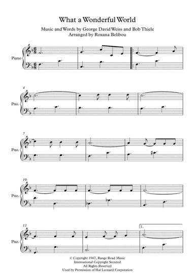 What A Wonderful World (arr. Roxana Belibou)