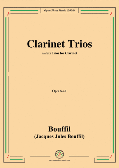 Bouffil-Clarinet Trios,Op.7 No.1,from 'Six Trios for Clarinet' (arr. MSM)