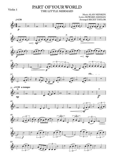 Part Of Your World (arr. Becky Taylor)