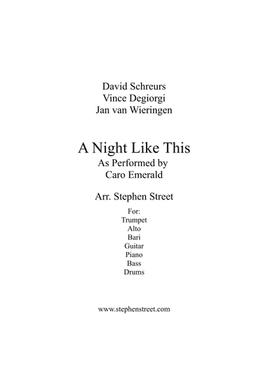 A Night Like This (arr. Stephen Street)