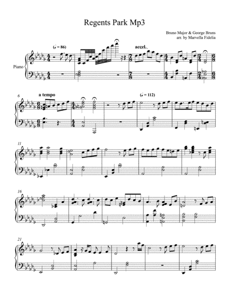 Regent's Park (arr. Marvella Fidelia)