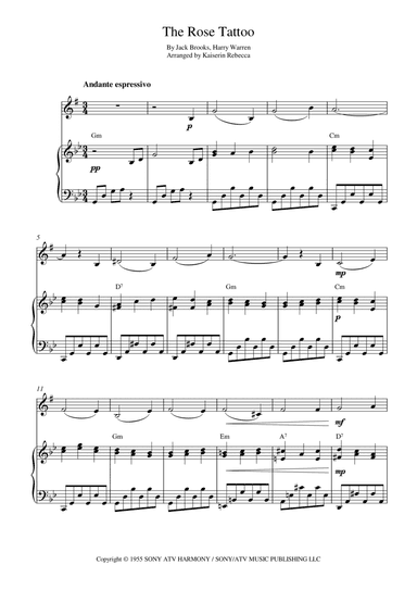 The Rose Tattoo (inspired By The Motion Picture) (arr. Kaiserin Rebecca)