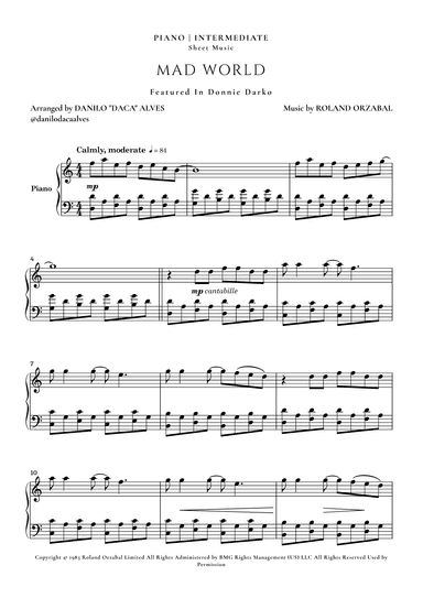 Mad World (arr. Danilo "Daca" Alves)