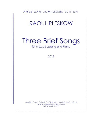 [Pleskow] Three Brief Songs