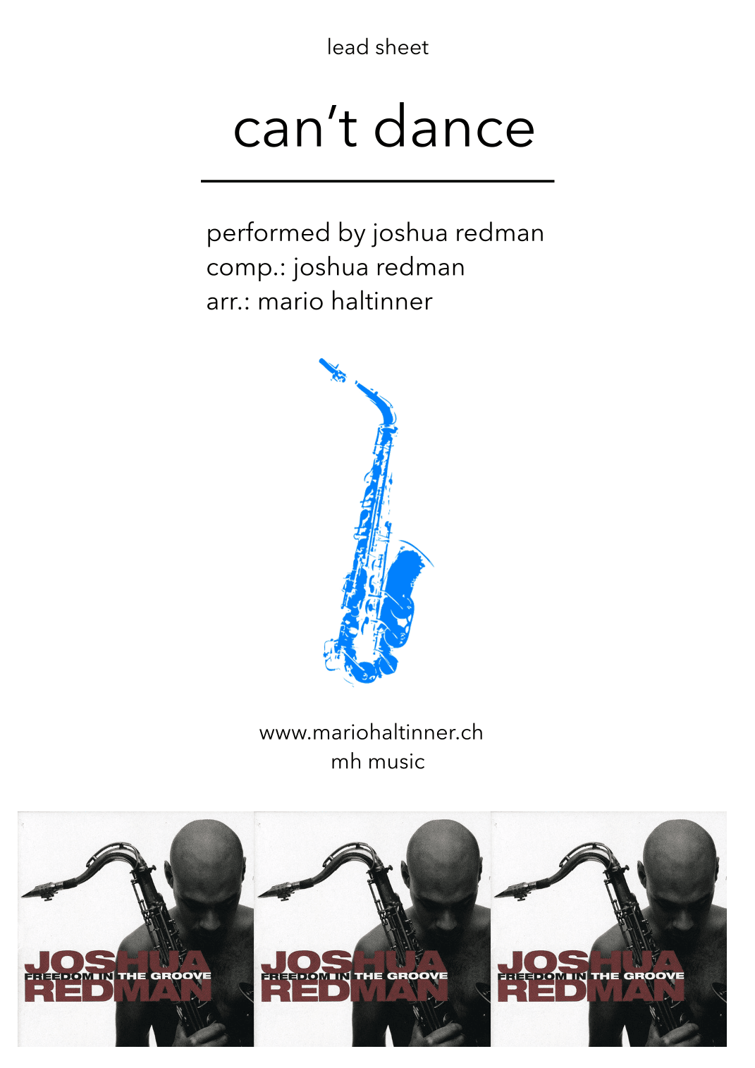 Can't Dance (arr. Mario Haltinner)