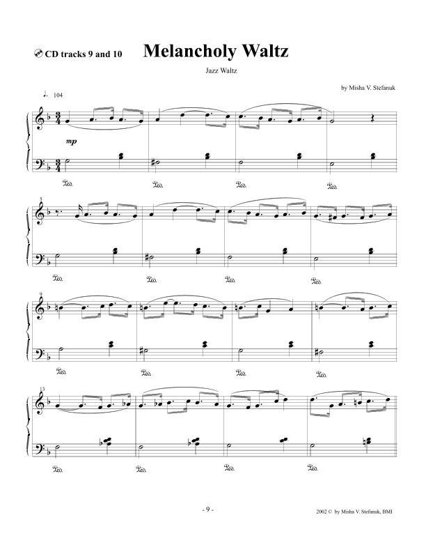 Melancholy Waltz, easy jazz