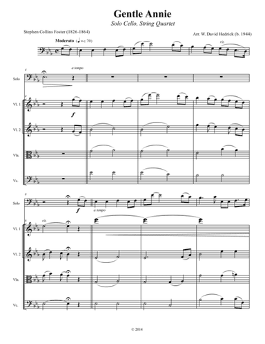 Gentle Annie (arr. W. David Hedrick)