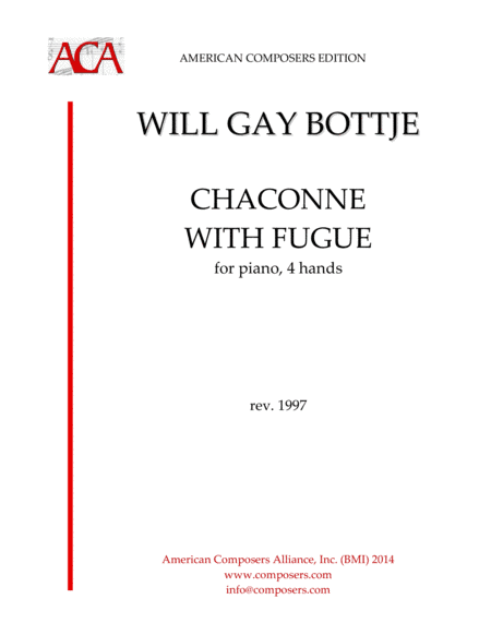 [Bottje] Chaconne With Fugue