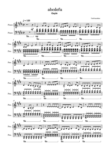 Abcdefu (arr. ThePianoMan)