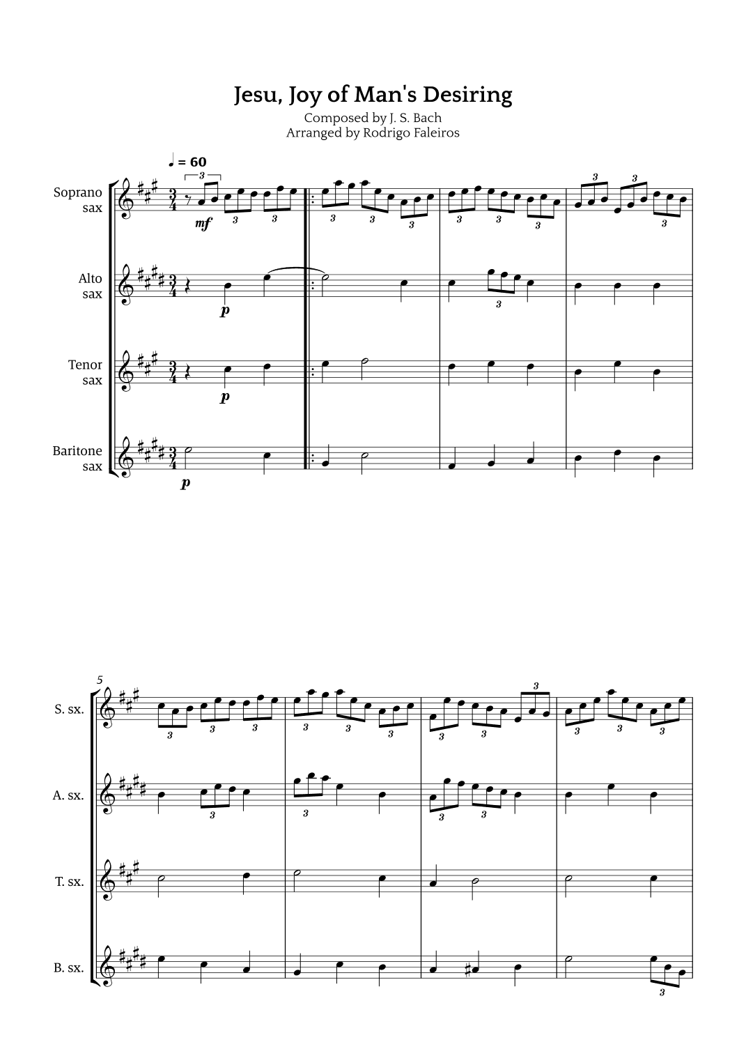 Jesu, Joy of Man's Desiring (arr. Rodrigo Faleiros)