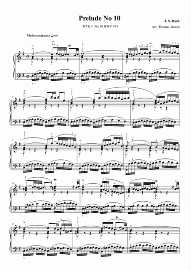 Prelude and Fugue in E minor BWV 855 (arr. Thomas Jancso)