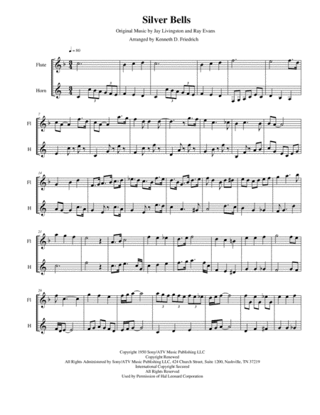 Silver Bells (arr. Kenneth D. Friedrich)