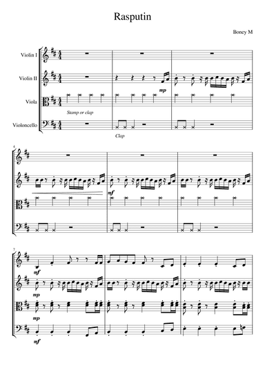 Rasputin (arr. Nicola Bates)