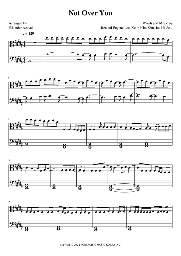 Not Over You (arr. Eskander Aceval)