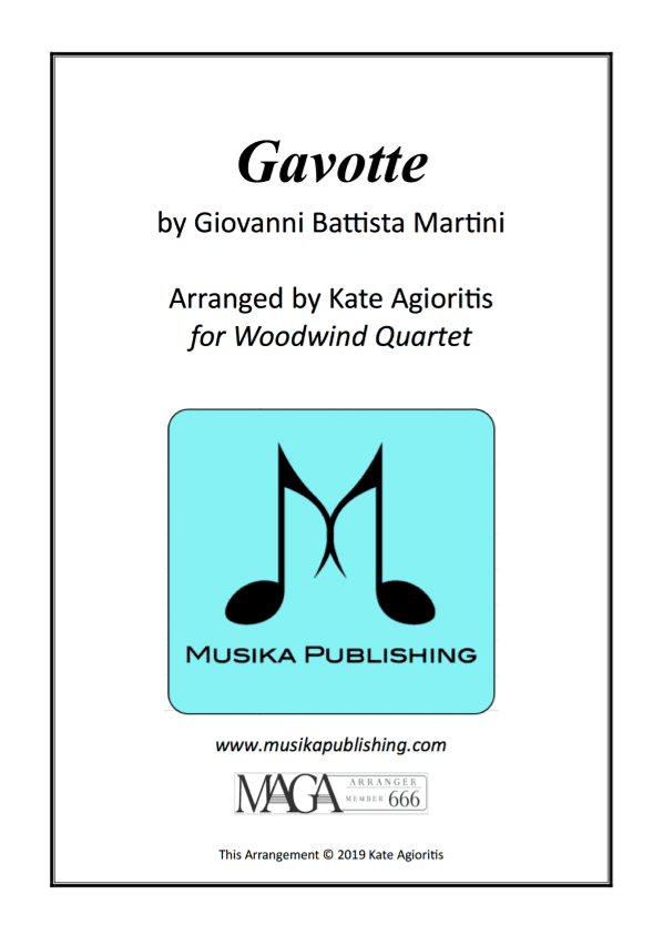 Gavotte - Martini - for Woodwind Quartet (arr. Kate Agioritis)
