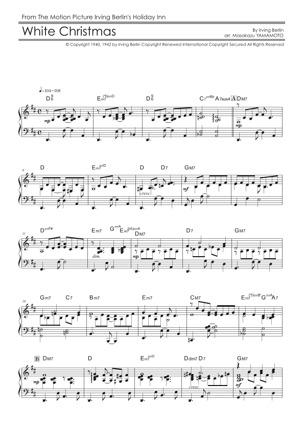 White Christmas (arr. Masakazu YAMAMOTO)