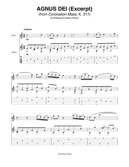 Agnus Dei (from Coronation Mass), K. 317 (arr. Mark Phillips)