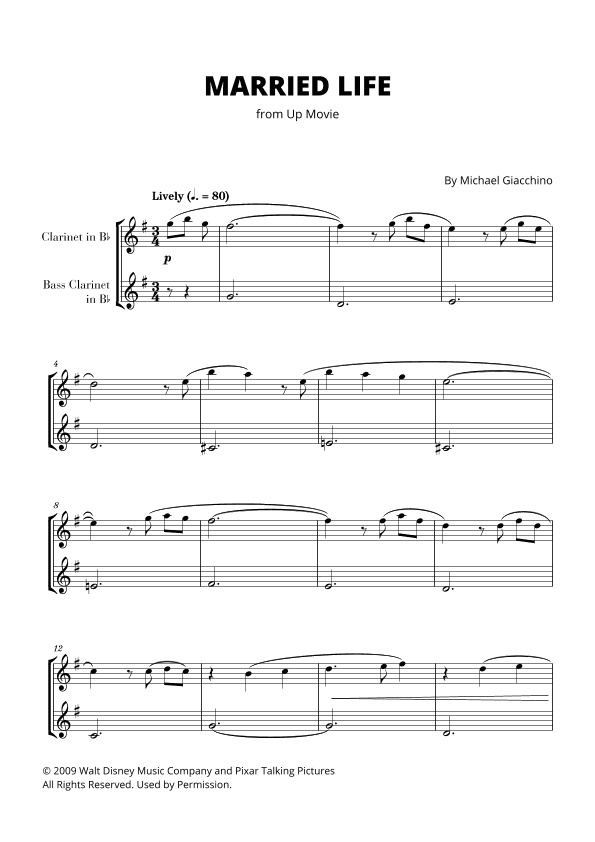 Married Life (arr. Cadenza Editions)