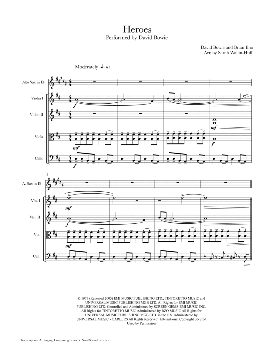 Heroes (arr. Sarah Wallin Huff)