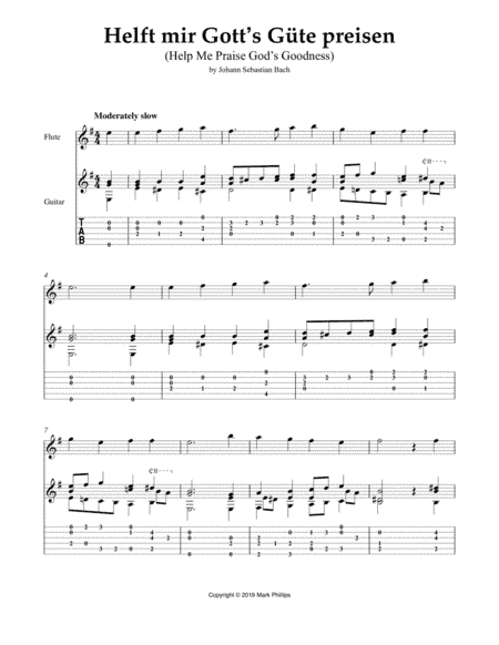 Helft mir Gott’s Güte preisen (Help Me Praise God’s Goodness) (arr. Mark Phillips)