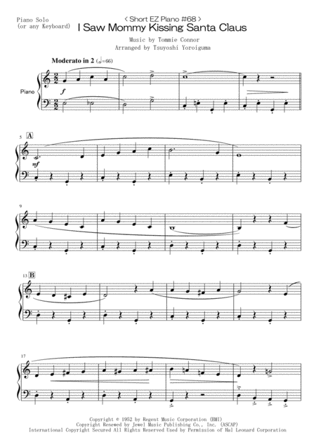 I Saw Mommy Kissing Santa Claus (arr. Tsuyoshi Yoroiguma)