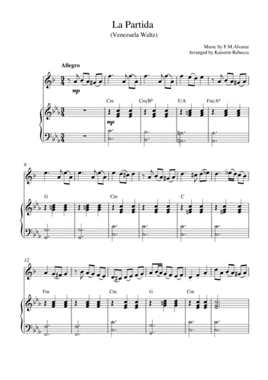 La Partida  (Venezuela Waltz) (arr. Kaiserin Rebecca)