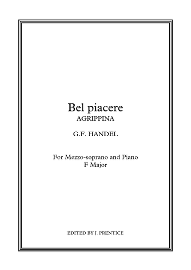 Bel piacere - Agrippina (F Major) (arr. Jonathan Prentice)