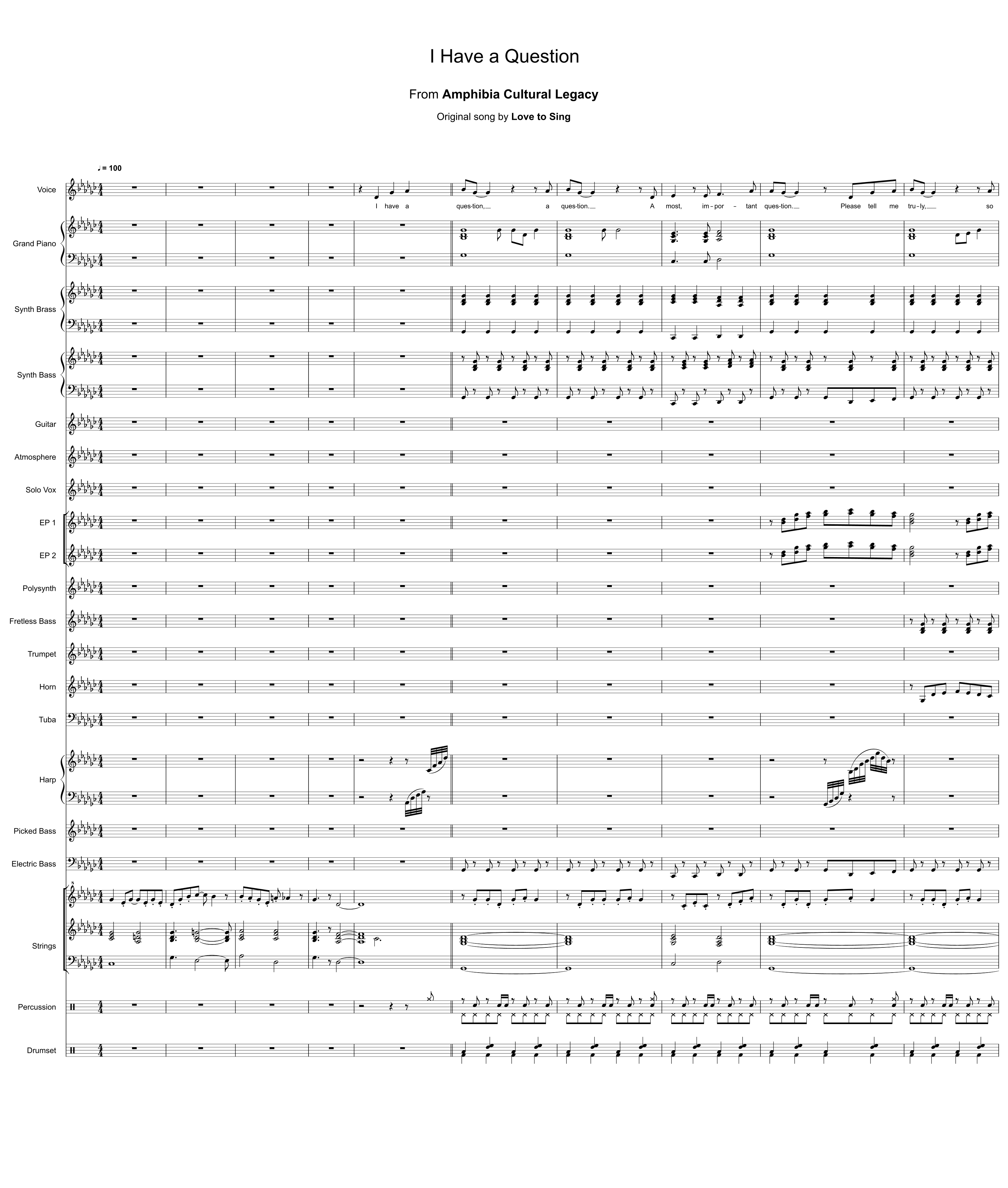 I Have a Question (arr. Amphibia Cultural Legacy)
