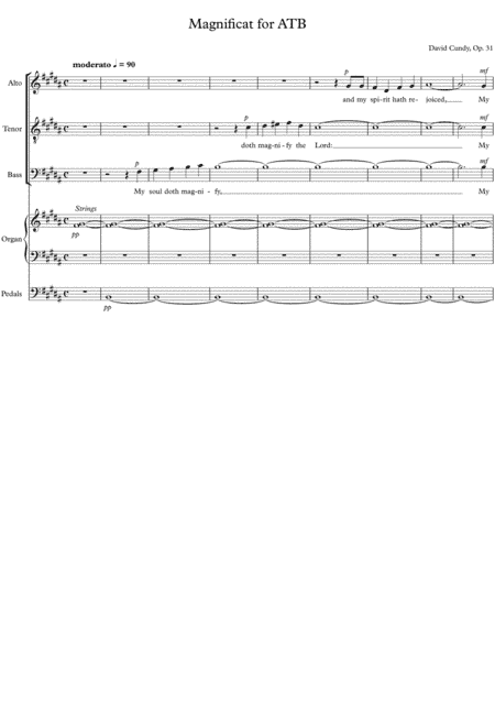 Magnificat for ATB, Op. 31