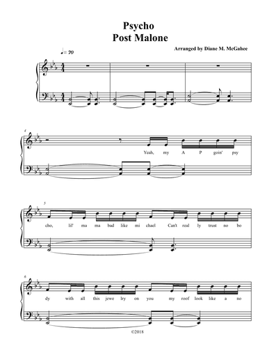 Psycho (arr. Arranged by Diane M. McGahee)