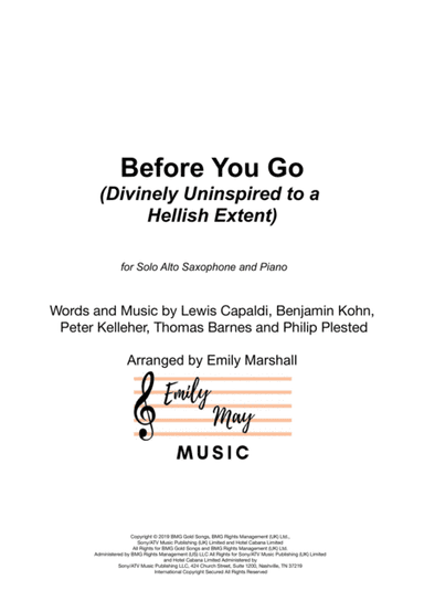 Before You Go (arr. Emily Marshall)