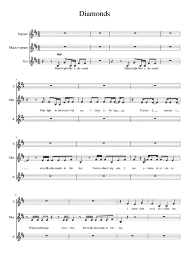 Diamonds (arr. Deborah Allenby)