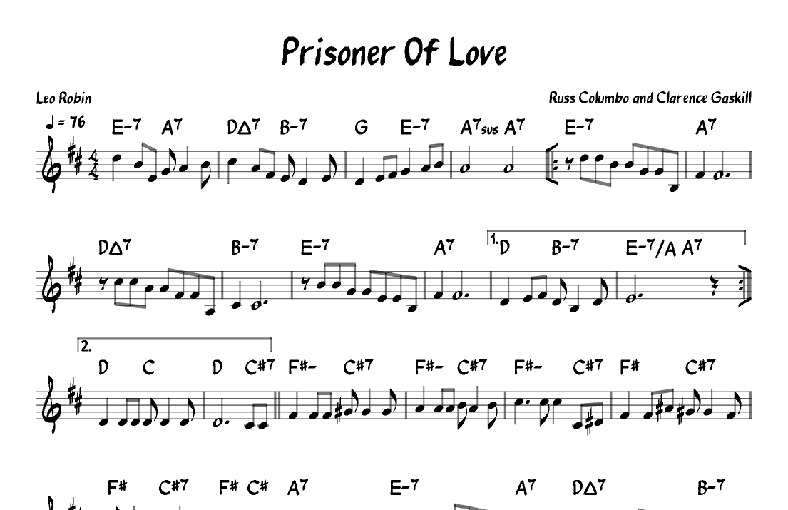 Prisoner Of Love (arr. John Fries)
