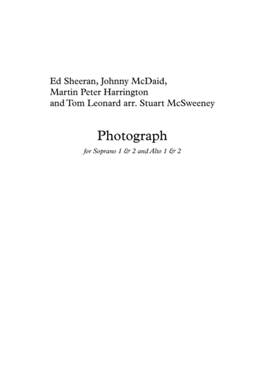 Photograph (arr. Stuart McSweeney)