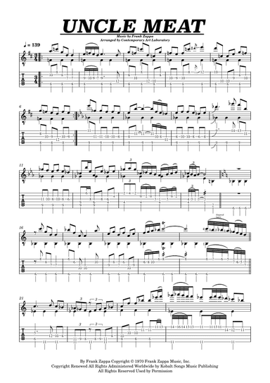 Uncle Meat (arr. Contemporary Art Laboratory)