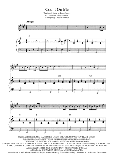 Count On Me (arr. Kaiserin Rebecca)