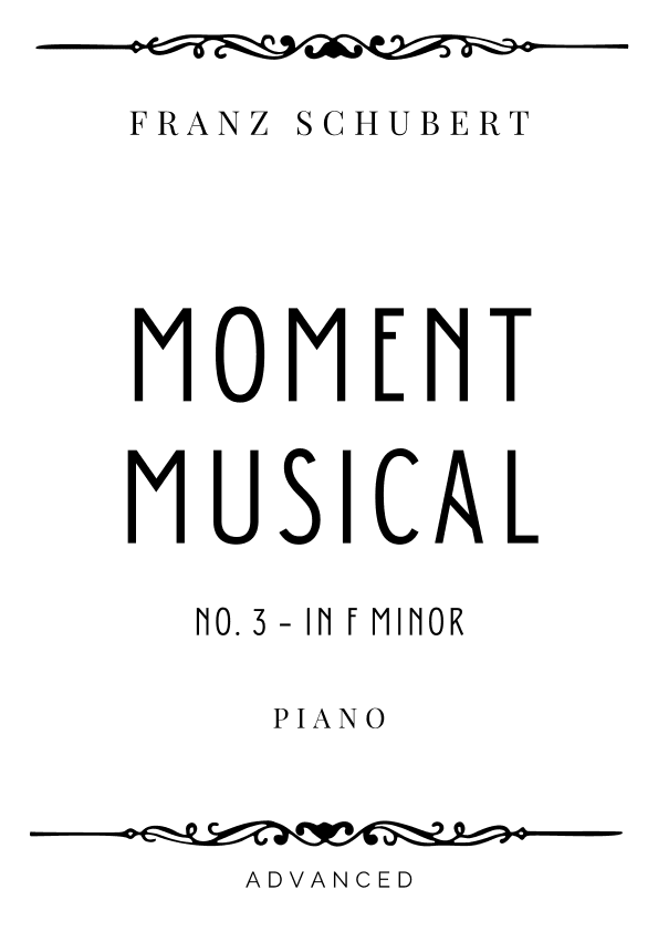 Schubert - Moment Musical No. 3 - Advanced (arr. Piacere Music Sheets)