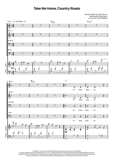 Take Me Home, Country Roads (arr. John Trent Wallace)