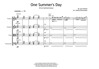 One Summer's Day (arr. Matías Reimondez)