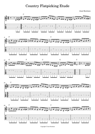Country Flatpicking Etude