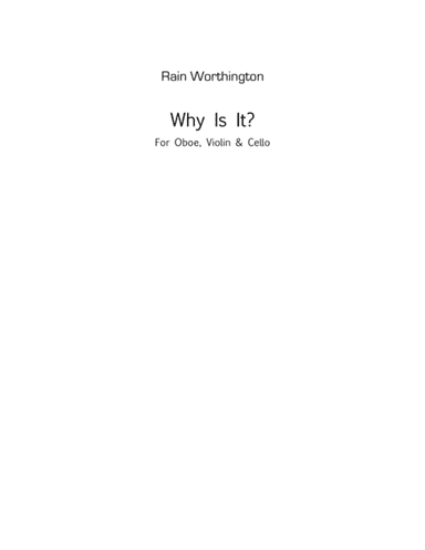 Why Is It? - for ob, vln, vc