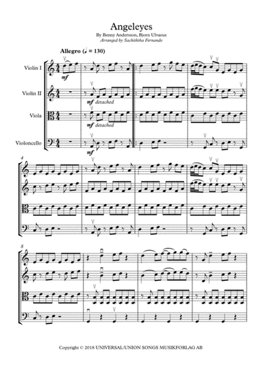 Angeleyes (arr. Sachiththa Fernando)